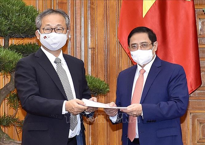 Thủ tướng Phạm Minh Chính tiếp Đại sứ Nhật Bản tại Việt Nam Yamada Takio 